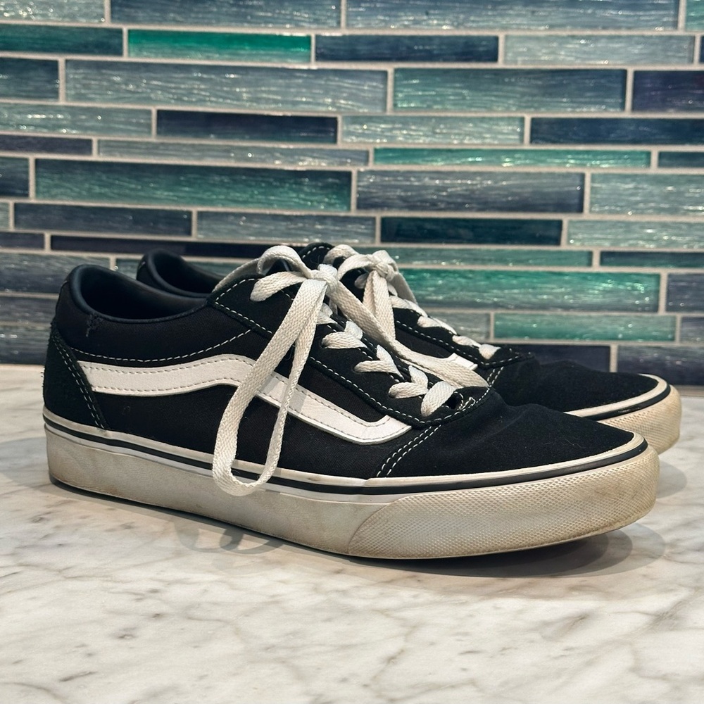 [SOLD] Vans Black and White Low-Top Sneakers